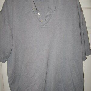 Alan Flusser Oxford Cloth Polo Shirt Men's Size Large Blue
